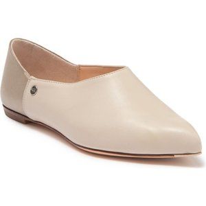 Attilio Giusti Leombruni Flat AGL cream metallic silver gold italian leather